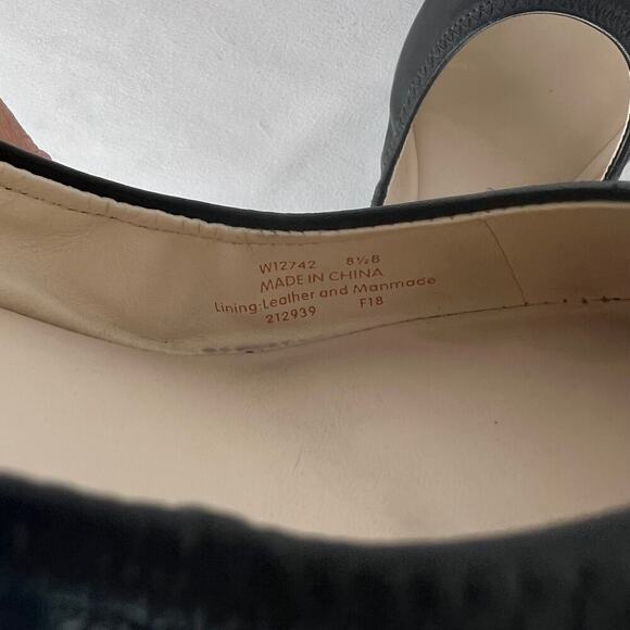 Cole Haan Ballet Wedge Pumps Size 8.5 Black Leather Comfort Dressy Ballerina - Picture 7 of 9